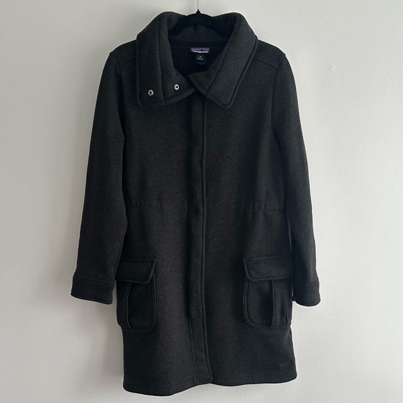 Patagonia Better Sweater‎ Fleece Black Long Coat Medium - Picture 2 of 8